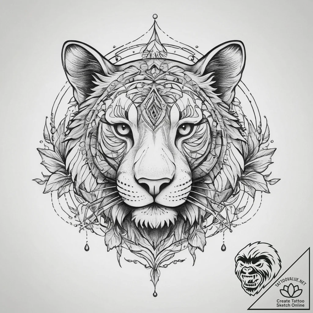Tattoo sketch a symbolic animal, tattoo flash... - tattoo sketch (№1760383385_0, 13.10.2025 19:23) — tattoovalue.net