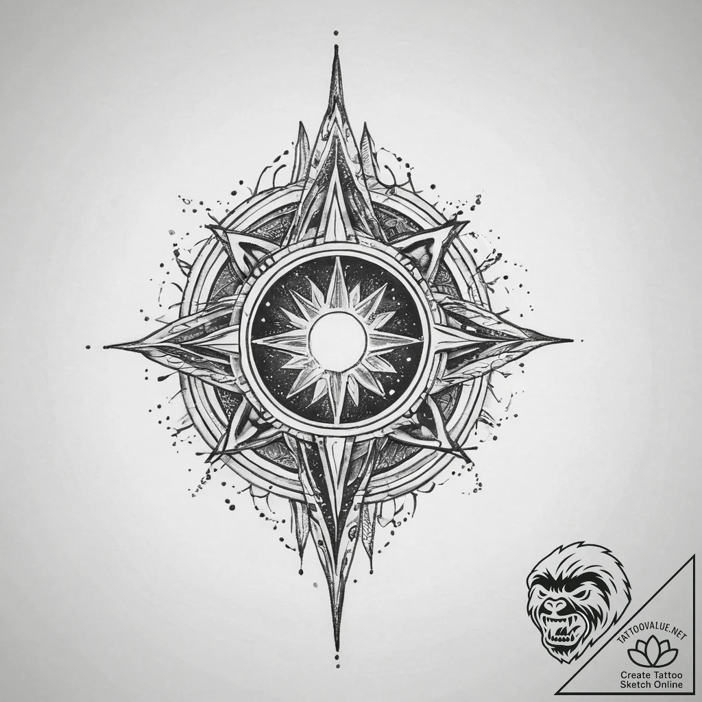 Tattoo sketch cosmic domain, tattoo sketch de... - tattoo sketch (№1760384035_0, 13.10.2025 19:33) — tattoovalue.net