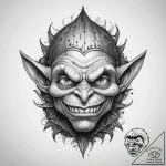 Tattoo sketch goblin scavenger, ink illustrat… – tattoo sketch (№1760384250_0, 13.10.2025 19:37) — tattoovalue.net