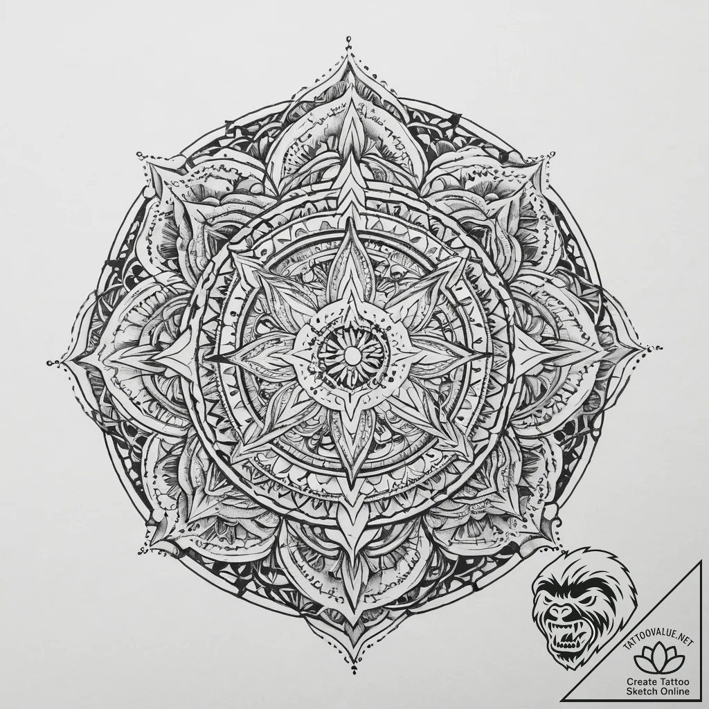 Tattoo sketch fire, tattoo sketch design, geo... - tattoo sketch (№1760385116_0, 13.10.2025 19:51) — tattoovalue.net