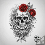 Tattoo sketch soldier with a scissors, concep… – tattoo sketch (№1760385551_0, 13.10.2025 19:59) — tattoovalue.net
