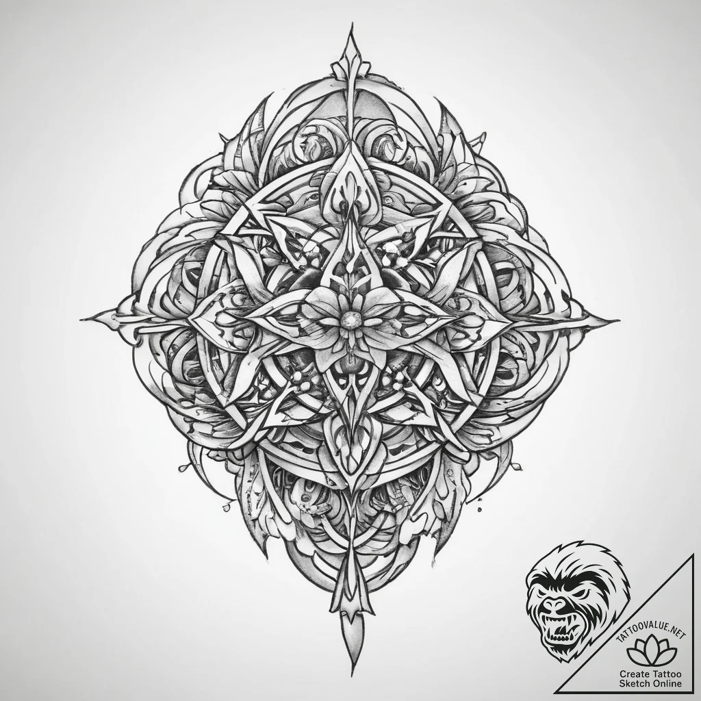 Tattoo sketch weave - tattoo sketch (№1760386219_0, 13.10.2025 20:10) — tattoovalue.net