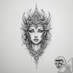 Tattoo sketch mystical being, concept art for… – tattoo sketch (№1760387518_0, 13.10.2025 20:31) — tattoovalue.net