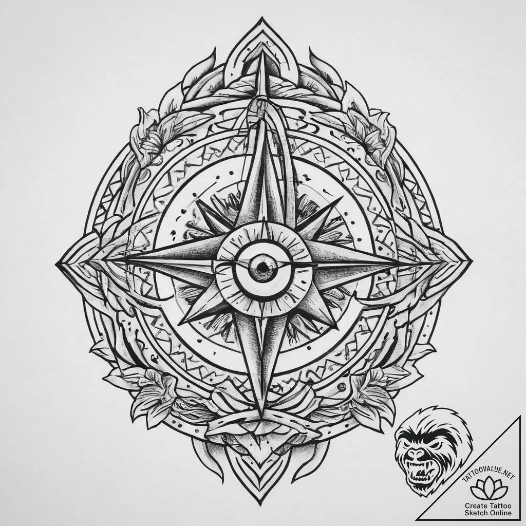 Tattoo sketch cosmic soul, tattoo line art, o... - tattoo sketch (№1760387951_0, 13.10.2025 20:39) — tattoovalue.net