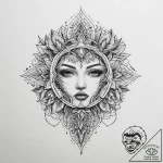 Tattoo sketch breath, tattoo line art, on a c… – tattoo sketch (№1760388604_0, 13.10.2025 20:50) — tattoovalue.net