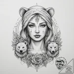 Tattoo sketch zlata baba, the golden woman, w… – tattoo sketch (№1760388821_0, 13.10.2025 20:53) — tattoovalue.net
