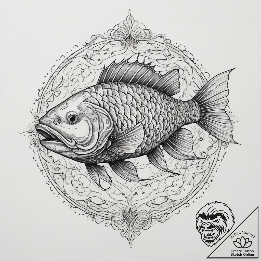 Tattoo sketch wolffish, tattoo sketch design,... - tattoo sketch (№1760389474_0, 13.10.2025 21:04) — tattoovalue.net