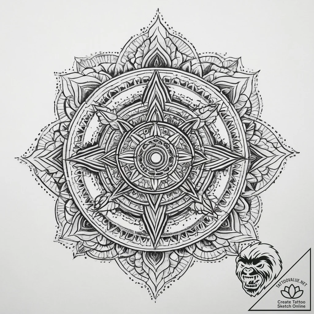Tattoo sketch cosmic being, concept art for t... - tattoo sketch (№1760389691_0, 13.10.2025 21:08) — tattoovalue.net