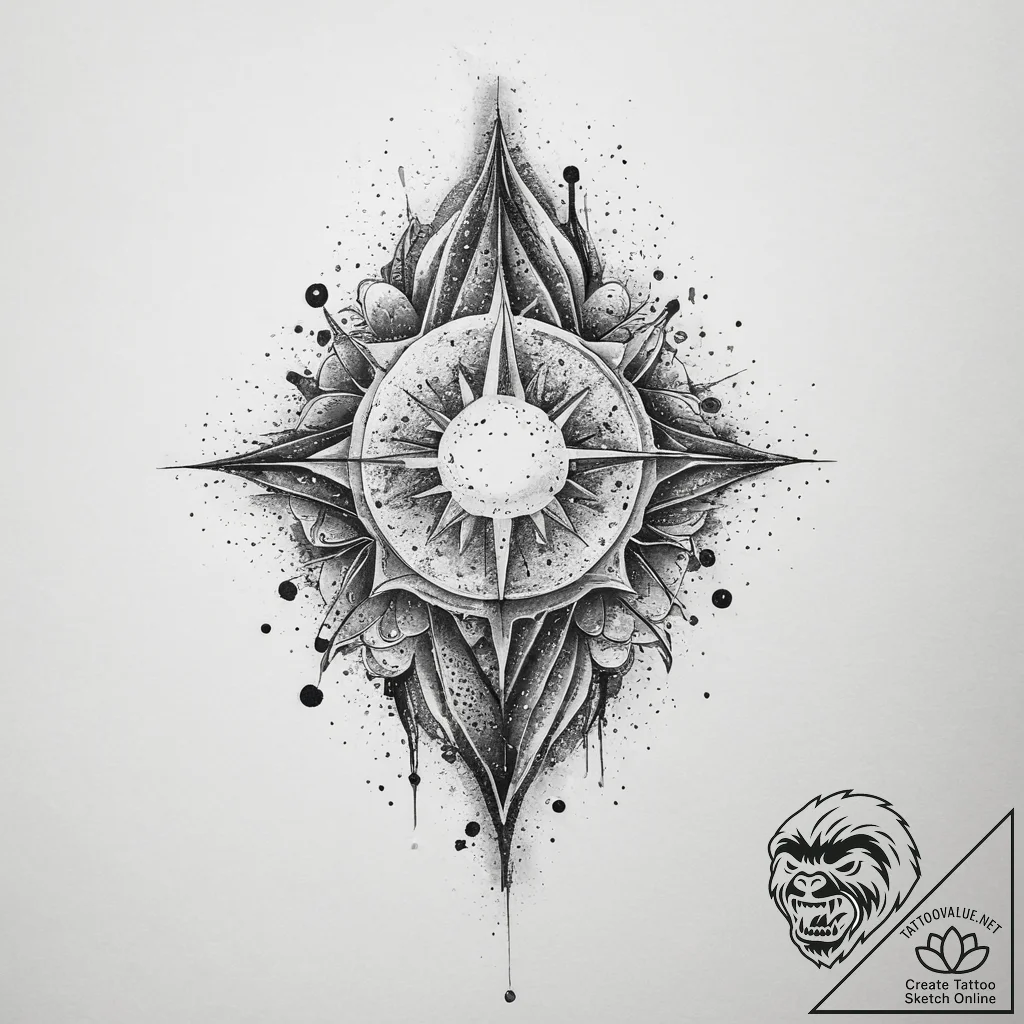 Tattoo sketch cosmic presence, ink illustrati... - tattoo sketch (№1760390135_0, 13.10.2025 21:15) — tattoovalue.net