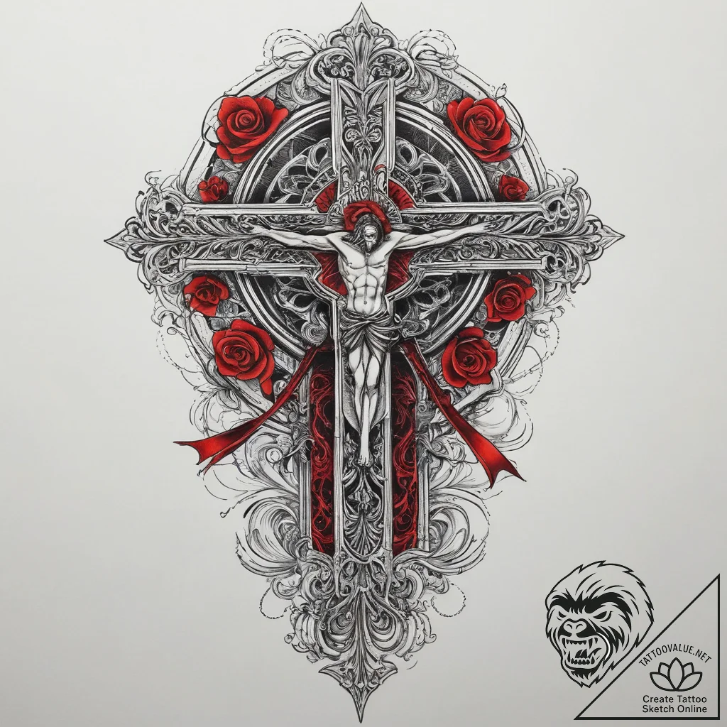 Tattoo sketch holy character, tattoo sketch d... - tattoo sketch (№1760390787_0, 13.10.2025 21:26) — tattoovalue.net