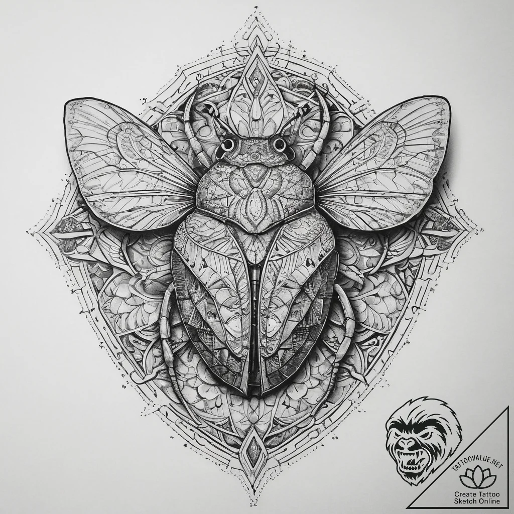 Tattoo sketch shield bug, tattoo drawing outl... - tattoo sketch (№1760391438_0, 13.10.2025 21:37) — tattoovalue.net