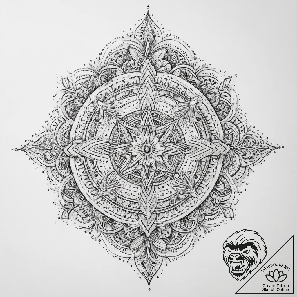 Tattoo sketch cosmic legend, artistic tattoo... - tattoo sketch (№1760392741_0, 13.10.2025 21:59) — tattoovalue.net