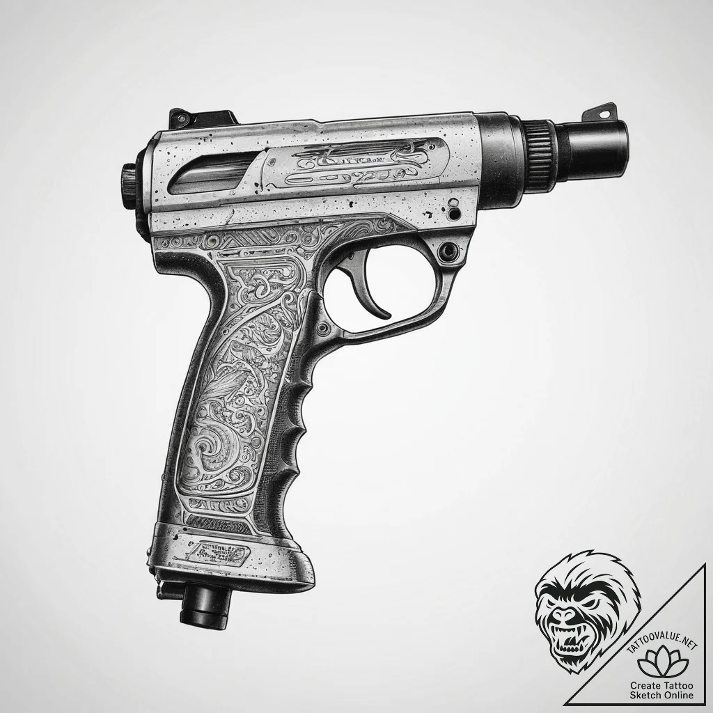 Tattoo sketch carpenter nail gun, tattoo sket... - tattoo sketch (№1760392958_0, 13.10.2025 22:02) — tattoovalue.net