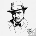 Tattoo sketch the godfather silhouette, ink i… – tattoo sketch (№1760393174_0, 13.10.2025 22:06) — tattoovalue.net