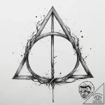 Tattoo sketch harry potter deathly hallows sy… – tattoo sketch (№1760393390_0, 13.10.2025 22:09) — tattoovalue.net