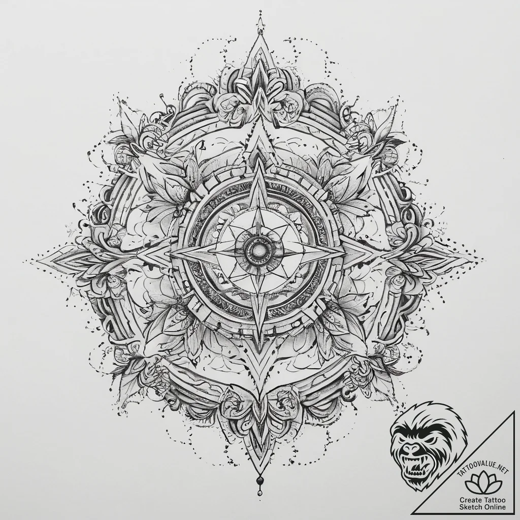 Tattoo sketch cosmic fable, tattoo flash shee... - tattoo sketch (№1760394483_0, 13.10.2025 22:28) — tattoovalue.net
