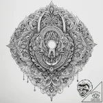 Tattoo sketch hands with a lock, concept art… – tattoo sketch (№1760395354_0, 13.10.2025 22:42) — tattoovalue.net