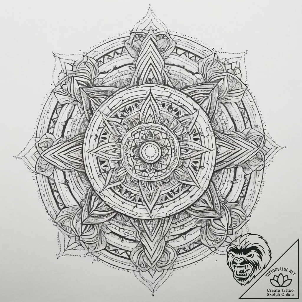 Tattoo sketch broken mirror reflecting a pers... - tattoo sketch (№1760396013_0, 13.10.2025 22:53) — tattoovalue.net