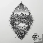Tattoo sketch desert, tattoo sketch design, d… – tattoo sketch (№1760396230_0, 13.10.2025 22:57) — tattoovalue.net