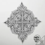 Tattoo sketch slavic embroidery pattern with… – tattoo sketch (№1760397763_0, 13.10.2025 23:22) — tattoovalue.net