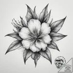 Tattoo sketch oleander, tattoo sketch design,… – tattoo sketch (№1760398417_0, 13.10.2025 23:33) — tattoovalue.net