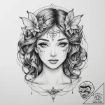 Tattoo sketch nymph tattoo, ink illustration… – tattoo sketch (№1760399290_0, 13.10.2025 23:48) — tattoovalue.net
