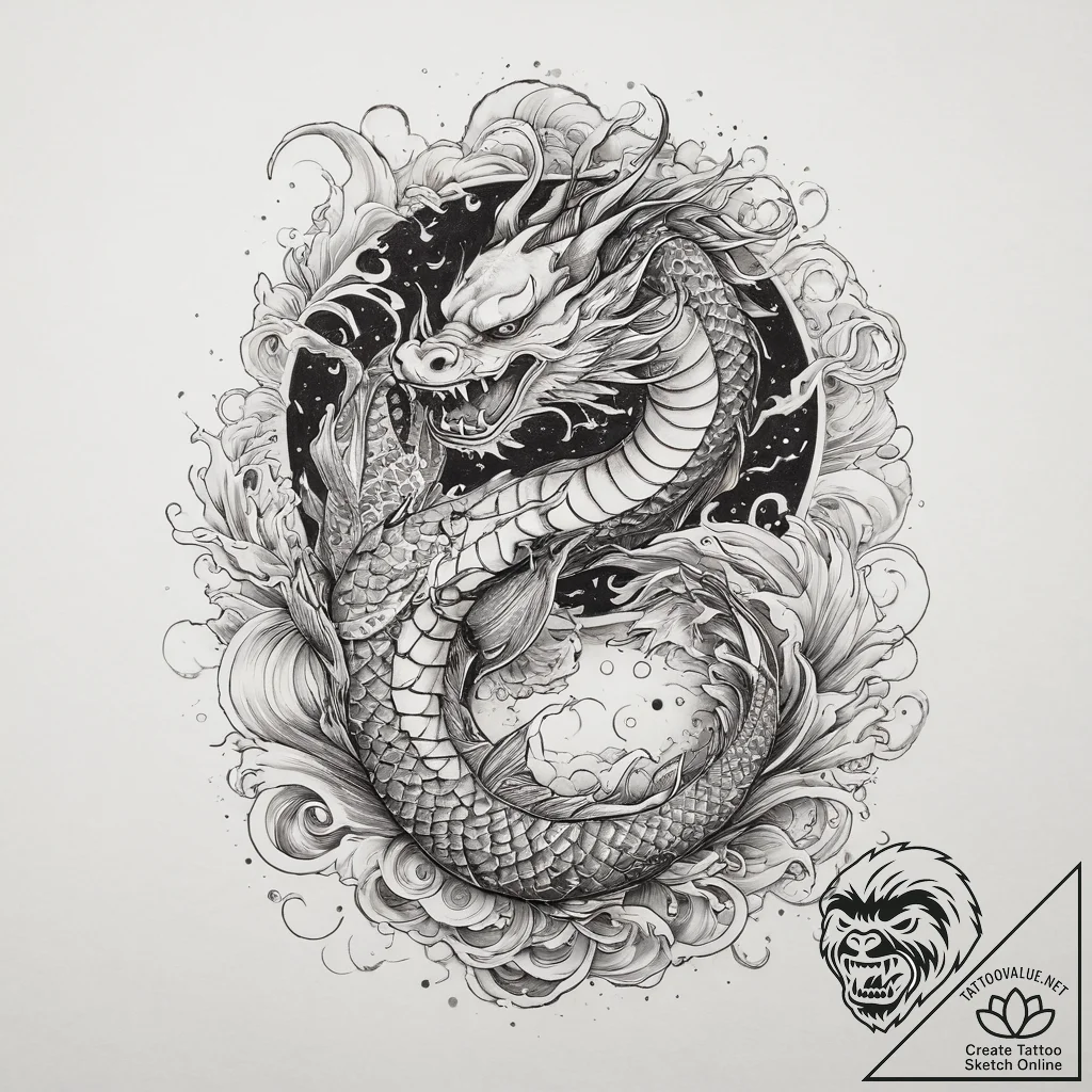 Tattoo sketch cosmic identity, tattoo sketch... - tattoo sketch (№1760399725_0, 13.10.2025 23:55) — tattoovalue.net
