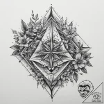 Tattoo sketch four elements in a square, tatt… – tattoo sketch (№1760400387_0, 14.10.2025 00:06) — tattoovalue.net