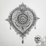 Tattoo sketch locket tattoo – tattoo sketch (№1760401042_0, 14.10.2025 00:17) — tattoovalue.net