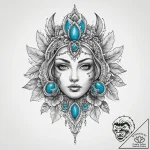 Tattoo sketch turquoise – tattoo sketch (№1760402125_0, 14.10.2025 00:35) — tattoovalue.net