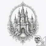 Tattoo sketch medieval castle silhouette, tat… – tattoo sketch (№1760403643_0, 14.10.2025 01:00) — tattoovalue.net