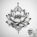 Tattoo sketch lotus – tattoo sketch (№1760403860_0, 14.10.2025 01:04) — tattoovalue.net