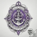 Tattoo sketch purple, tattoo line art, on a c… – tattoo sketch (№1760405160_0, 14.10.2025 01:26) — tattoovalue.net