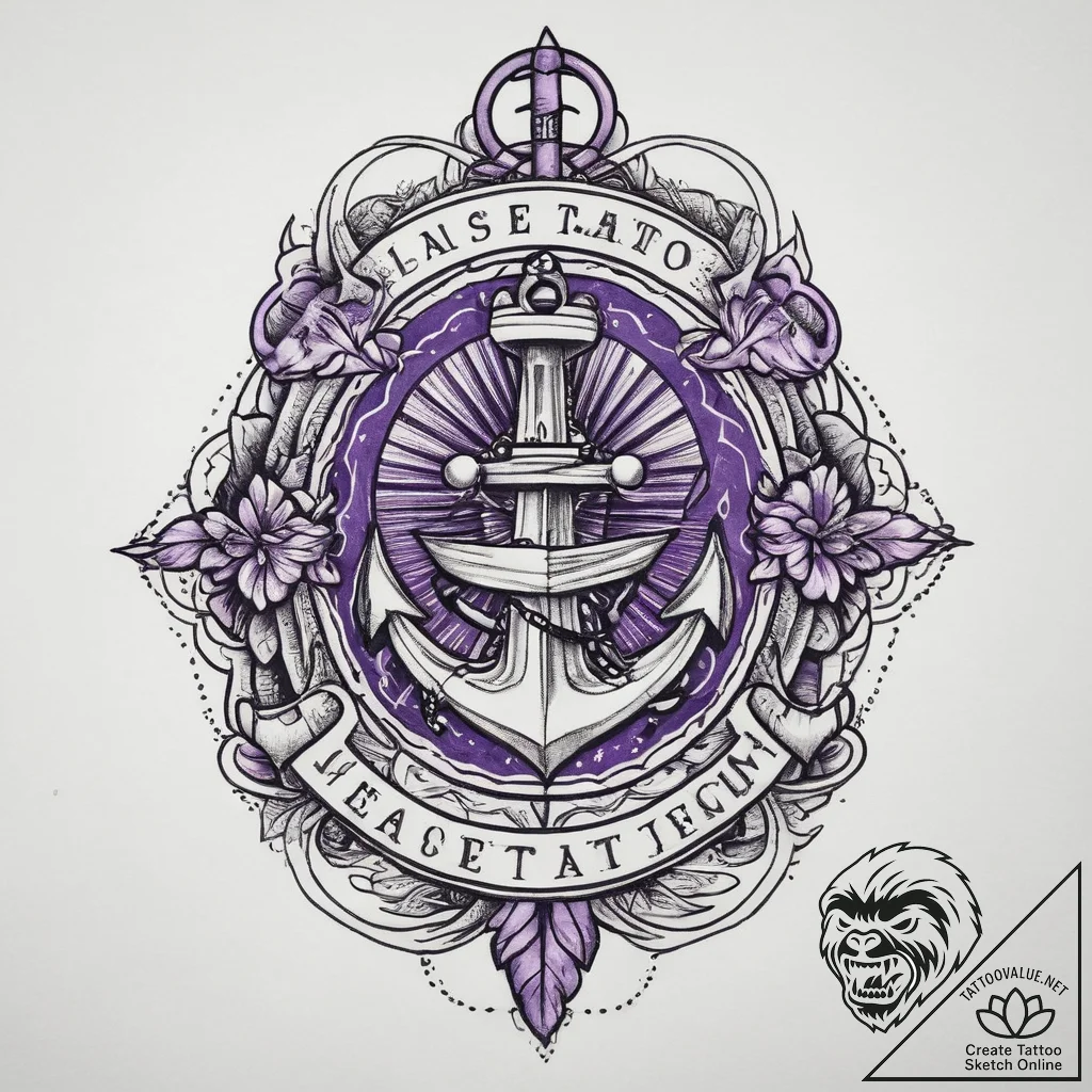 Tattoo sketch purple, tattoo line art, on a c... - tattoo sketch (№1760405160_0, 14.10.2025 01:26) — tattoovalue.net
