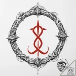 Tattoo sketch shen ring with a symbol, concep… – tattoo sketch (№1760405828_0, 14.10.2025 01:37) — tattoovalue.net
