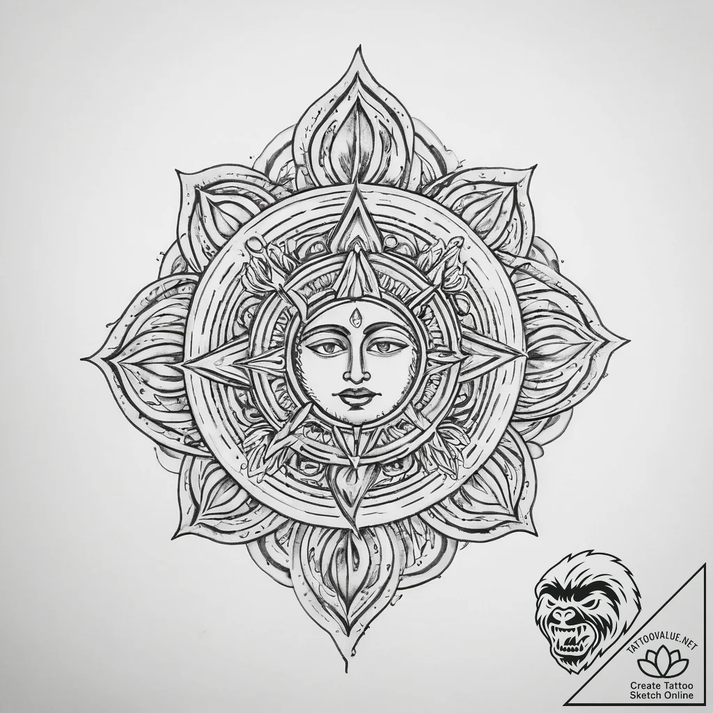 Tattoo sketch sacred identity - tattoo sketch (№1760406917_0, 14.10.2025 01:55) — tattoovalue.net