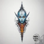 Tattoo sketch dark elf blade, artistic tattoo… – tattoo sketch (№1760407139_0, 14.10.2025 01:58) — tattoovalue.net