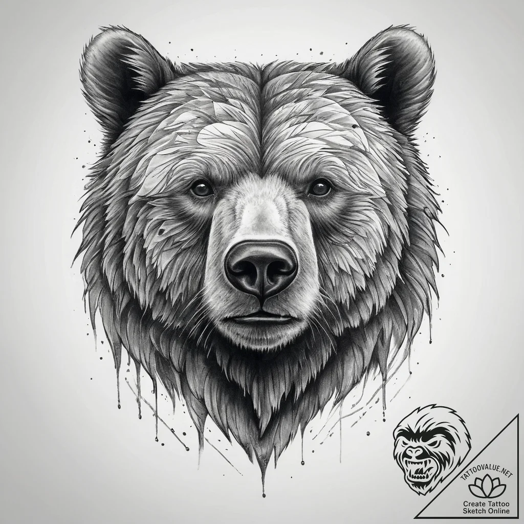 Tattoo sketch bear tattoo, tattoo drawing out... - tattoo sketch (№1760407580_0, 14.10.2025 02:06) — tattoovalue.net