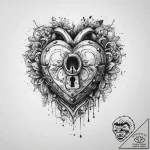 Tattoo sketch узор в виде сердца с замком, in… – tattoo sketch (№1760408678_0, 14.10.2025 02:24) — tattoovalue.net