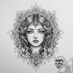 Tattoo sketch spiritual narrative, ink illust… – tattoo sketch (№1760409114_0, 14.10.2025 02:31) — tattoovalue.net