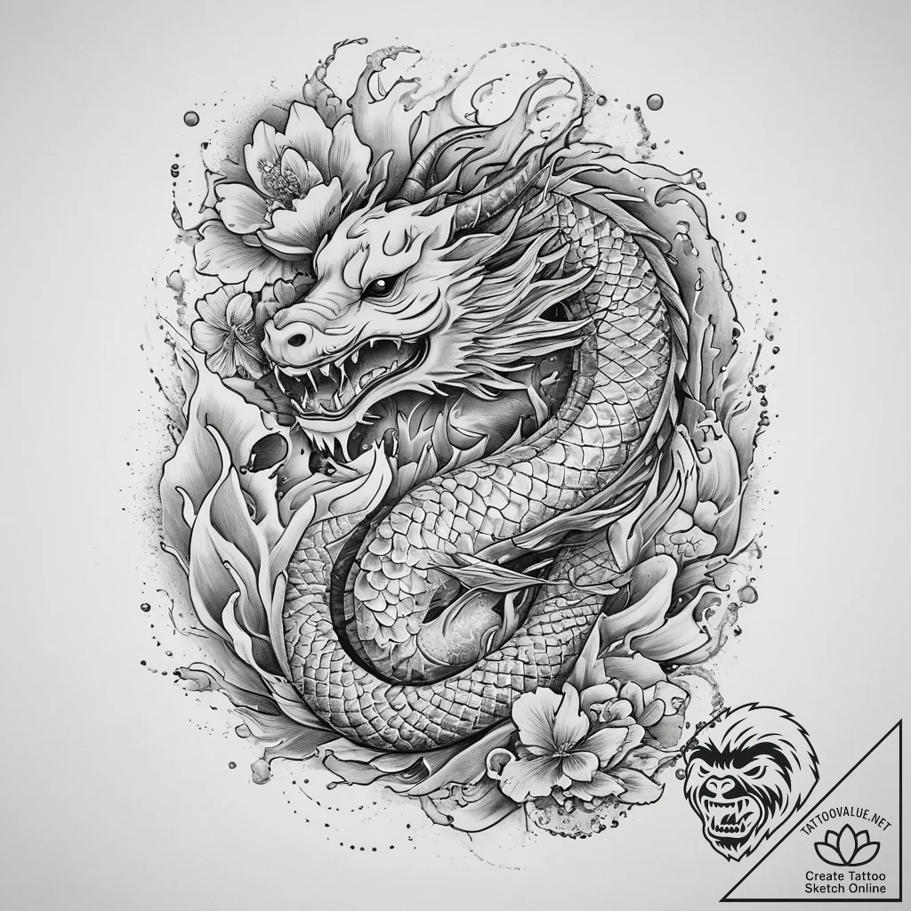 Tattoo sketch beige, tattoo flash sheet desig... - tattoo sketch (№1760411301_0, 14.10.2025 03:08) — tattoovalue.net