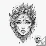 Tattoo sketch universe, tattoo drawing outlin… – tattoo sketch (№1760412610_0, 14.10.2025 03:30) — tattoovalue.net