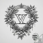 Tattoo sketch wunjo rune with a branch of a b… – tattoo sketch (№1760413044_0, 14.10.2025 03:37) — tattoovalue.net