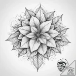 Tattoo sketch poinsettia flower, concept art… – tattoo sketch (№1760413699_0, 14.10.2025 03:48) — tattoovalue.net