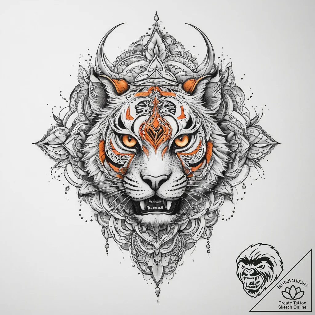 Tattoo sketch orange - tattoo sketch (№1760415231_0, 14.10.2025 04:13) — tattoovalue.net