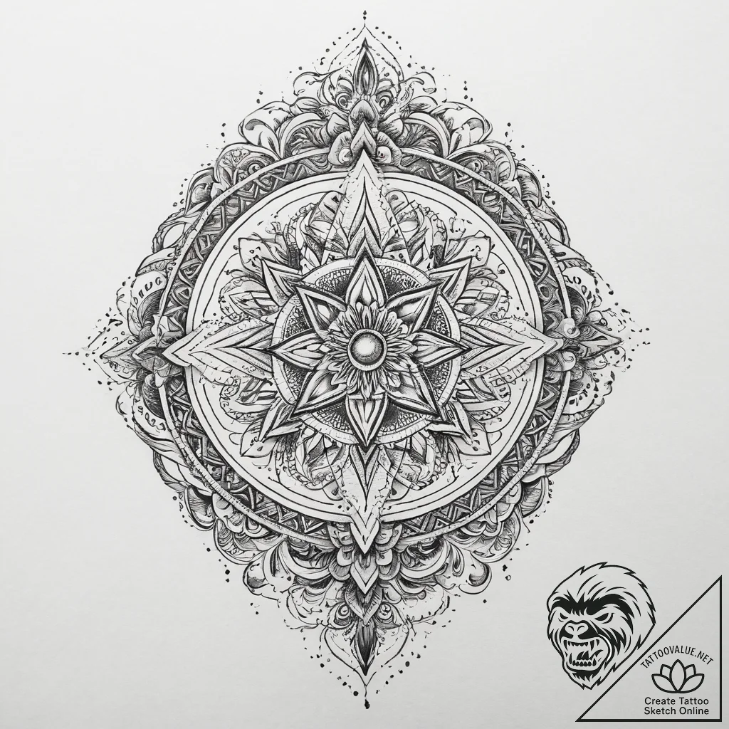 Tattoo sketch mystical world, tattoo drawing... - tattoo sketch (№1760416338_0, 14.10.2025 04:32) — tattoovalue.net