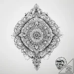 Tattoo sketch ornamental back piece, ink illu… – tattoo sketch (№1760420669_0, 14.10.2025 05:44) — tattoovalue.net