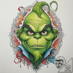 Tattoo sketch the grinch with a tail, tattoo… – tattoo sketch (№1760420886_0, 14.10.2025 05:48) — tattoovalue.net