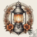 Tattoo sketch miner lantern, ink illustration… – tattoo sketch (№1760421103_0, 14.10.2025 05:51) — tattoovalue.net