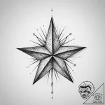 Tattoo sketch cinnamon with a star, ink illus… – tattoo sketch (№1760421973_0, 14.10.2025 06:06) — tattoovalue.net